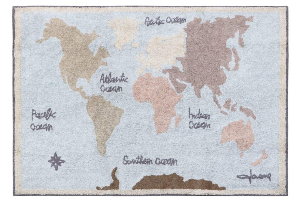 Rug Lorena Canals Vintage Map 140 x 200 cm