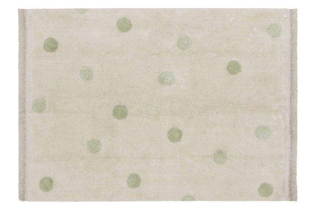 Rug Hippy Dots Natural Natural Olive 120 X 160 см