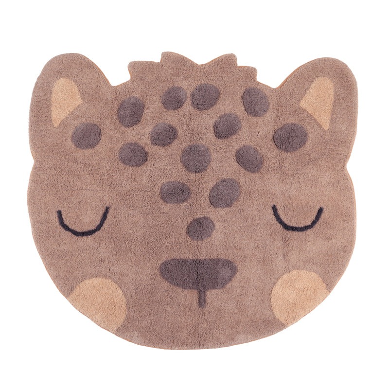 LITTLE SÖREN Leopard Cotton Children's Rug 95x105 cm