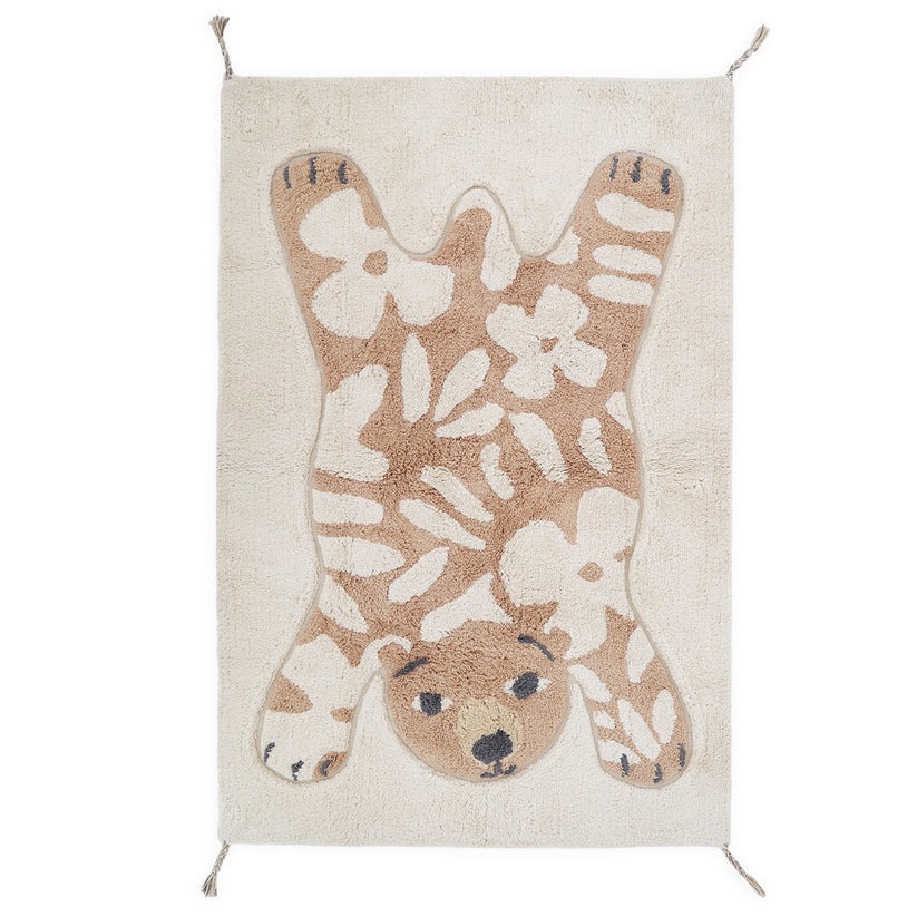 FLOWERBEAR Washable Cotton Children's Rug 100x150 cm